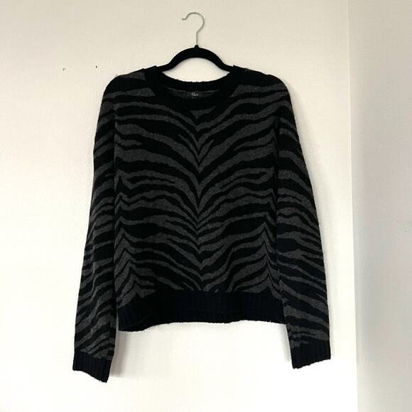 Rails Chance Tiger Stripe Wool Cashmere Blend Crewneck Sweater - Picture 4 of 8